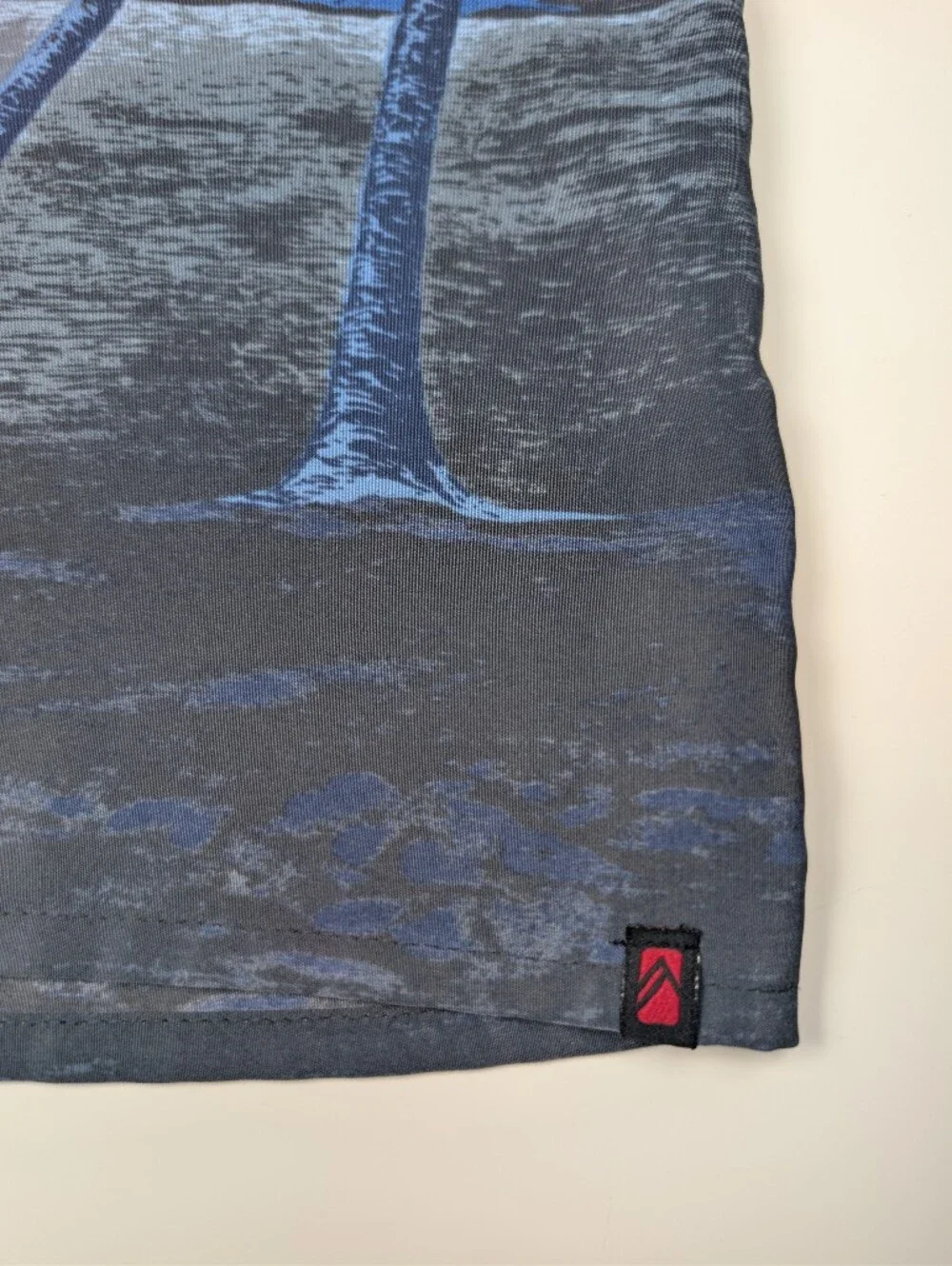 Alpine Design Mens XL Tropical Palm Tree Hawaiian Shirt Blue Button Down